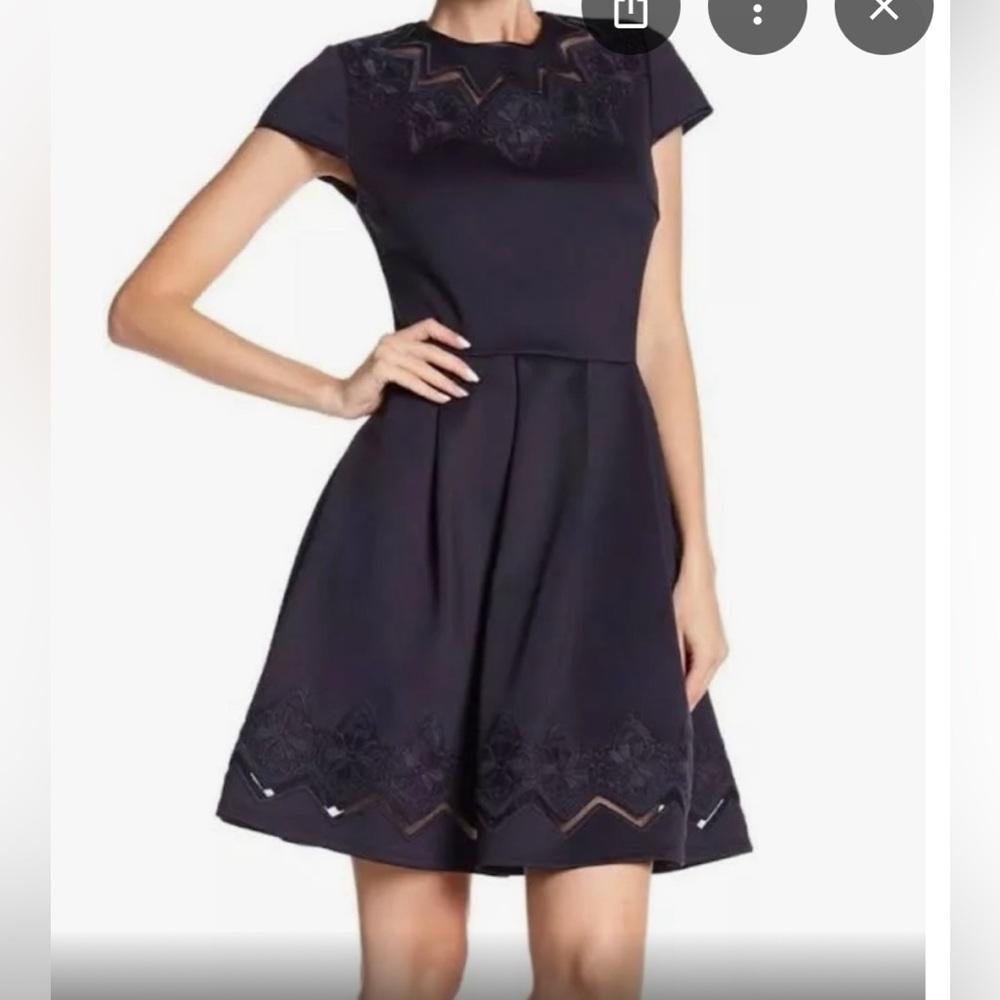 Ted Baker London Deep Navy Cheskka Skater Dress size 1 (4) NWT